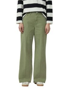 S.Oliver Dżinsy - Wide Leg - w kolorze khaki rozmiar: 42/L30. Brązowe spodnie z wysokim stanem s.Oliver, bez wzorów, z materiału, z podwyższonym stanem. Za 64,95 zł.