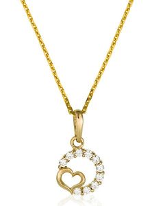 OR ÉCLAT Złota zawieszka "Nina" z cyrkoniami rozmiar: onesize. Żółte zawieszki OR ÉCLAT, z cyrkonią, złote. Za 252,99 zł.