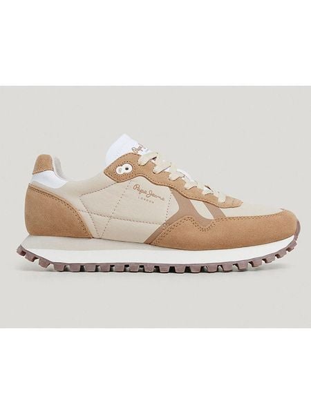 Pepe Jeans FOOTWEAR Skórzane sneakersy "Brit" w kolorze beżowo-jasnobrązowym rozmiar: 39. Brązowe trampki Pepe Jeans FOOTWEAR, bez wzorów, z jeansu, bez zapięcia. Za 153,71 zł.