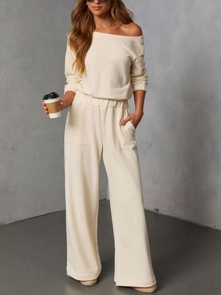 LA Angels 2-częściowy zestaw w kolorze kremowym rozmiar: M. Brązowe spodnie dresowe LA Angels, m, bez wzorów, z dresówki. Za 178,79 zł.