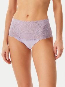 Chantelle Figi klasyczne z wysokim stanem Soft Stretch C11G80 Fioletowy. Fioletowe figi Chantelle, bez wzorów, z syntetyku. Za 69,99 zł.