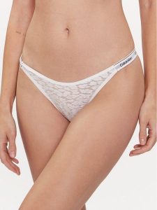 Calvin Klein Underwear Figi brazylijskie 000QD5155E Biały. Białe figi Calvin Klein Underwear, bez wzorów, z syntetyku. Za 89,99 zł.