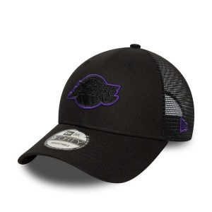 Czapka trucker Los Angeles Lakers 9forty. Czarne czapki New Era, bez wzorów. Za 123,50 zł.