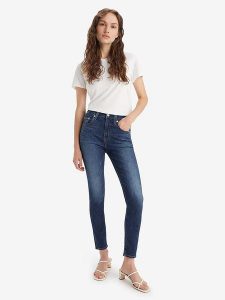Levi's Dżinsy "721" - Skinny fit - w kolorze granatowym rozmiar: W26/L30. Niebieskie jeansy Levi's®, z aplikacjami, z podwyższonym stanem. Za 171,28 zł.