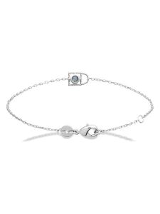 L'Atélier Précieux Srebrna bransoletka z elementem ozdobnym rozmiar: onesize. Szare bransoletki l'Atelier precieux, z agatem, srebrne. Za 126,99 zł.