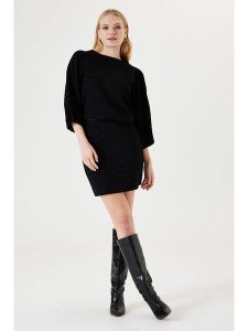 Garcia Sweter w kolorze czarnym rozmiar: L. Czarne swetry oversize Garcia, l, bez wzorów, z bawełny, bez ramiączek. Za 70,24 zł.