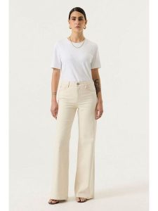 Garcia Dżinsy - Comfort fit - w kolorze beżowym rozmiar: W30/L32. Brązowe jeansy Garcia, z aplikacjami, ze skóry, z podwyższonym stanem. Za 259,95 zł.