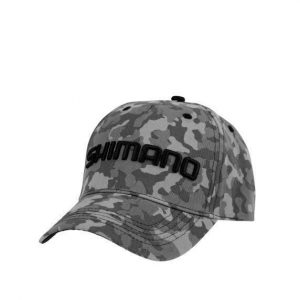 Czapka z daszkiem Shimano. Szare czapki Shimano, bez wzorów, z poliesteru. Za 122,50 zł.