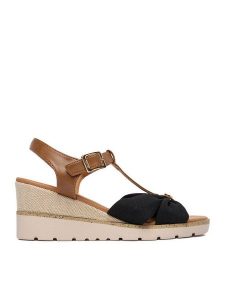 Beverly Hills Polo Club Sandały CEO-WS6253-06 Czarny. Czarne sandały Beverly Hills Polo Club, bez wzorów, z materiału, bez obcasa, na koturnie, bez zapięcia. Za 149,99 zł.