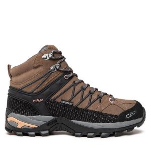 Trekkingi CMP. Brązowe buty sportowe CMP, bez wzorów, bez zapięcia, trekkingowe. Za 279,99 zł.