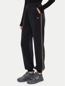 EA7 Emporio Armani Spodnie dresowe 6DTP74 TJZBZ 1200 Czarny Regular Fit. Czarne spodnie dresowe EA7 Emporio Armani, m, bez wzorów, z dresówki. Za 489,99 zł.