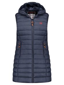 Geographical Norway Kamizelka pikowana "Vatikolor" w kolorze granatowym rozmiar: XXL. Niebieskie kamizelki Geographical Norway, xxl, bez wzorów, bez kołnierzyka, bez ramiączek, bez kaptura. Za 142,45 zł.