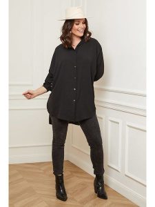 Curvy Lady Koszula w kolorze czarnym rozmiar: 40/42. Czarne koszule Curvy Lady, bez wzorów, bez kołnierzyka, bez ramiączek. Za 109,78 zł.
