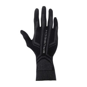 Rękawiczki termoaktywne do biegania unisex Brubeck. Czarne rękawiczki Brubeck, bez wzorów, z elastanu. Za 61,99 zł.