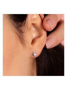 OR ÉCLAT Złote kolczyki-wkrętki "Precious" z cyrkoniami rozmiar: onesize. Szare kolczyki OR ÉCLAT, z cyrkonią, złote. Za 347,99 zł.