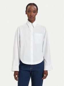 BOSS Koszula C_Boskota-1 50566871 Biały Oversize. Białe koszule Boss, bez wzorów, z bawełny, bez kołnierzyka, bez ramiączek. Za 481,99 zł.
