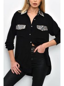 Milan Kiss Koszula w kolorze czarnym rozmiar: S. Czarne koszule Milan Kiss, s, bez wzorów, z wiskozy, bez kołnierzyka, bez ramiączek. Za 152,99 zł.