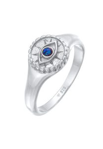 Elli Damski sygnet Evil Eye z syntetycznym opalem z pozłacanego srebra 925 Sterling Silver Pierścionki 1 ct. Szare pierścionki Elli, z opalem, pozłacane. Za 249,89 zł.