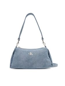 Calvin Klein Torebka Denim Layla Shoulder Bag Sm LV04F3222G Niebieski. Niebieskie torebki klasyczne Calvin Klein, bez wzorów, z denimu, bez dodatków. Za 259,99 zł.