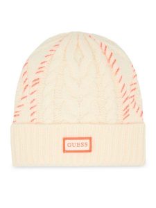 Guess Czapka AW9972 WOL01 Écru. Czapki Guess, z aplikacjami, z materiału. Za 99,99 zł.