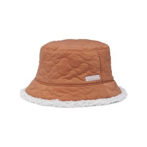 Damska czapka kubełkowa Columbia Winter Pass Reversible Bucket Hat. Brązowe czapki Columbia, bez wzorów, eleganckie. Za 146,00 zł.