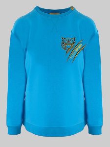 Plein Sport Bluza w kolorze błękitnym rozmiar: S. Niebieskie bluzy Plein Sport, s, bez wzorów, z bawełny, bez kaptura. Za 153,71 zł.