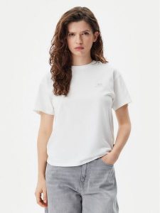 Napapijri T-Shirt S-Nina NP0A4H87 Biały Regular Fit. Białe t-shirty Napapijri, l, bez wzorów, z bawełny, bez kołnierzyka, bez ramiączek. Za 129,99 zł.