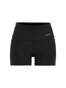 Craft Essence Hotpants 3 W – krótkie legginsy treningowe z szerokim pasem –. Czarne legginsy Craft, bez wzorów, z elastanu, krótkie. Za 240,50 zł.