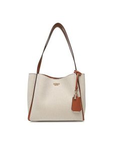 Guess Torebka HWAG96 62230 Beżowy. Brązowe torebki klasyczne Guess, z aplikacjami, z materiału, bez dodatków. Za 429,99 zł.