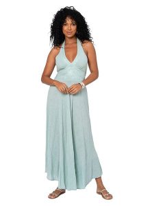 Aller Simplement Sukienka w kolorze zielonym rozmiar: 34-40. Zielone sukienki Aller Simplement, bez wzorów, z bawełny, bez kołnierzyka, bez ramiączek, maxi. Za 100,99 zł.