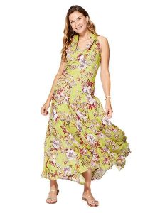 Aller Simplement Sukienka w kolorze zielono-bordowym rozmiar: 38/40. Zielone sukienki Aller Simplement, bez wzorów, z bawełny, klasyczne, bez kołnierzyka, bez ramiączek, maxi, sportowe. Za 108,99 zł.