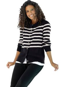 Heine Kardigan w kolorze antracytowo-białym rozmiar: 40. Czarne kardigany Heine. Za 56,99 zł.