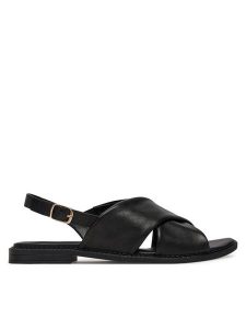 Lasocki Sandały CEO-EST-AFIONA-11 Czarny. Czarne sandały Lasocki, bez wzorów, ze skóry, bez obcasa, na płaskiej podeszwie, bez zapięcia. Za 149,99 zł.