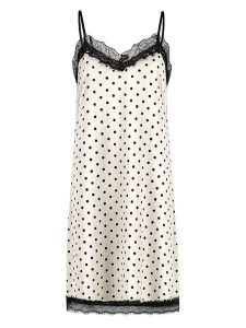 Sublevel Sukienka w kolorze kremowo-czarnym rozmiar: M/L. Brązowe sukienki Sublevel, l, bez wzorów, z koronki, bez kołnierzyka, bez ramiączek, midi. Za 104,99 zł.