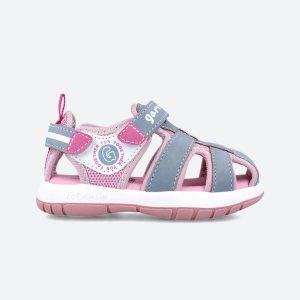 Sandały GARVALIN 242815G Niebieski. Czerwone sandały GARVALIN, bez wzorów, z syntetyku, bez obcasa, bez zapięcia. Za 151,07 zł.