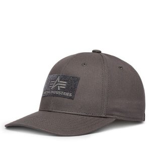 Czapka z daszkiem Alpha Industries. Szare czapki Alpha Industries, bez wzorów. Za 149,99 zł.