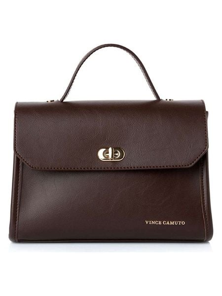 Vince Camuto Torebka "Gela" w kolorze brązowym - 25 x 18 x 9 cm rozmiar: onesize. Brązowe torebki klasyczne Vince Camuto, bez wzorów, z materiału, przez ramię, bez dodatków. Za 135,49 zł.