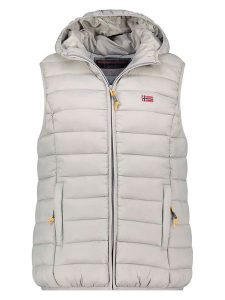 Geographical Norway Kamizelka pikowana "Vatikolor" w kolorze jasnoszarym rozmiar: L. Szare kamizelki Geographical Norway, l, bez wzorów, bez kołnierzyka, bez ramiączek, bez kaptura. Za 144,24 zł.
