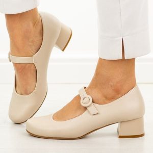 Cieliste półbuty damskie Sergio Leone Pb416. Czółenka Sergio Leone, bez wzorów, z materiału, z okrągłym noskiem, bez obcasa, na obcasie, bez zapięcia. Za 179,00 zł.