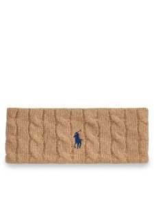 Polo Ralph Lauren Opaska 455981426003 Brązowy. Brązowe rękawiczki Polo Ralph Lauren, bez wzorów, z materiału. Za 659,99 zł.