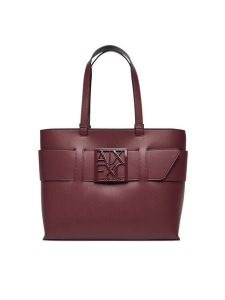 Armani Exchange Torebka 949138 0A874 UA343 Bordowy. Czerwone torebki klasyczne Armani Exchange, bez wzorów, ze skóry, bez dodatków. Za 629,99 zł.
