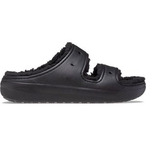 Klapki Crocs Classic Cozzzy Sandal. Czarne klapki Crocs, bez wzorów, bez obcasa. Za 219,99 zł.