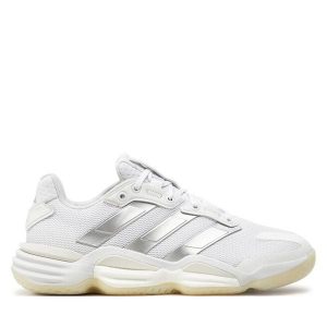 Buty halowe adidas. Białe buty sportowe ADIDAS, bez wzorów, bez zapięcia. Za 489,99 zł.