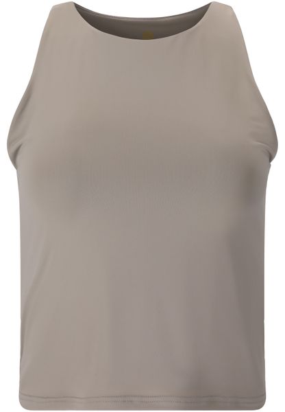 Damski tank top Athlecia Rihal. Szare topy Athlecia, bez wzorów, z elastanu, sportowe, bez kołnierzyka, bez ramiączek. Za 180,70 zł.