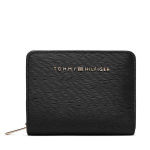 Portfel Tommy Hilfiger. Czarne portfele TOMMY HILFIGER, bez wzorów. Za 269,99 zł.