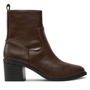 Botki Call It Spring. Brązowe botki Call it Spring, bez wzorów, bez obcasa, na słupku, bez zapięcia. Za 309,99 zł.