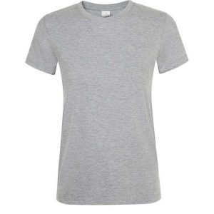 Koszulka Damska Regent Melange. Szare bluzki SOL'S, s, bez wzorów, sportowe, bez kołnierzyka, bez ramiączek. Za 37,99 zł.
