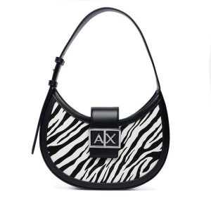 Torebka Armani Exchange. Czarne torebki klasyczne Armani Exchange, bez wzorów, bez dodatków. Za 614,99 zł.
