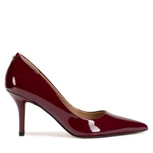 Szpilki Nine West. Czerwone szpilki Nine West, bez wzorów, bez obcasa. Za 219,99 zł.