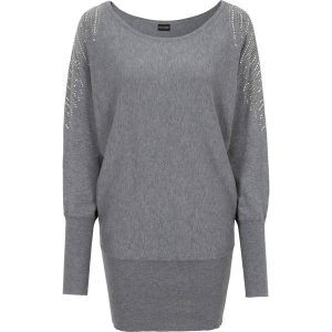 Cienki sweter z mieszanki wiskozy. Czarne swetry klasyczne bonprix, z wiskozy, bez kołnierzyka. Za 119,99 zł.